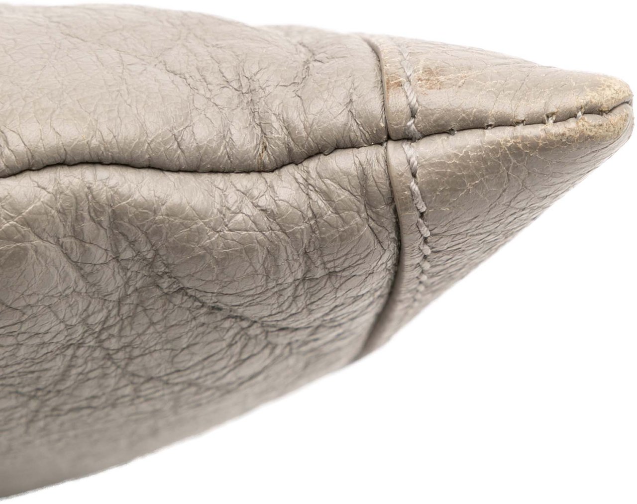 Balenciaga Lambskin Motocross Classic Clip M Clutch Grijs