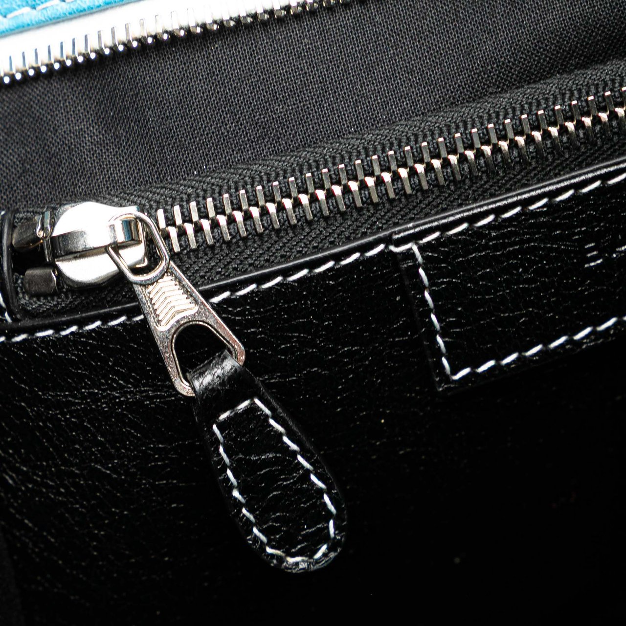Balenciaga S Lambskin Bazar Shopper Satchel Blauw