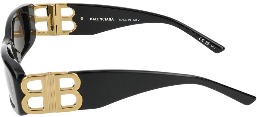 Balenciaga Sunglasses Balenciaga BB0096S 001 black gold grey 51/18/130 Grijs