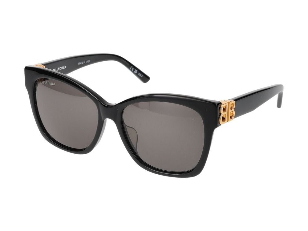 Balenciaga Sunglasses Bb0102Sa 001 Black Gold Grey 57/16/145 Grijs