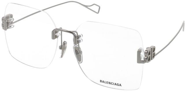 Balenciaga Eyeglasses Bb0113O 002 Silver Silver Transparent 60/15/140 Rood