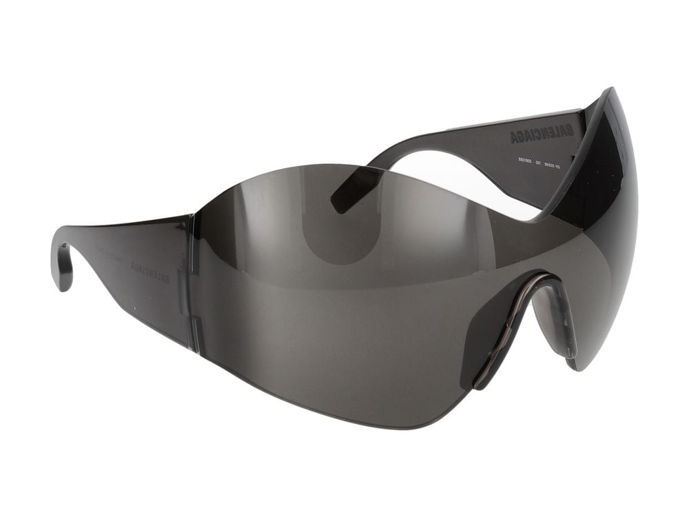 Balenciaga Grey BB0180S Nylon Shield Sunglasses Grijs