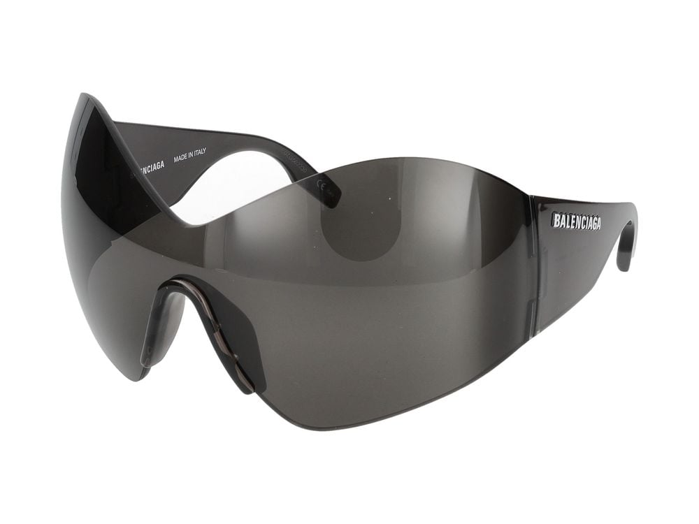 Balenciaga Grey BB0180S Nylon Shield Sunglasses Grijs