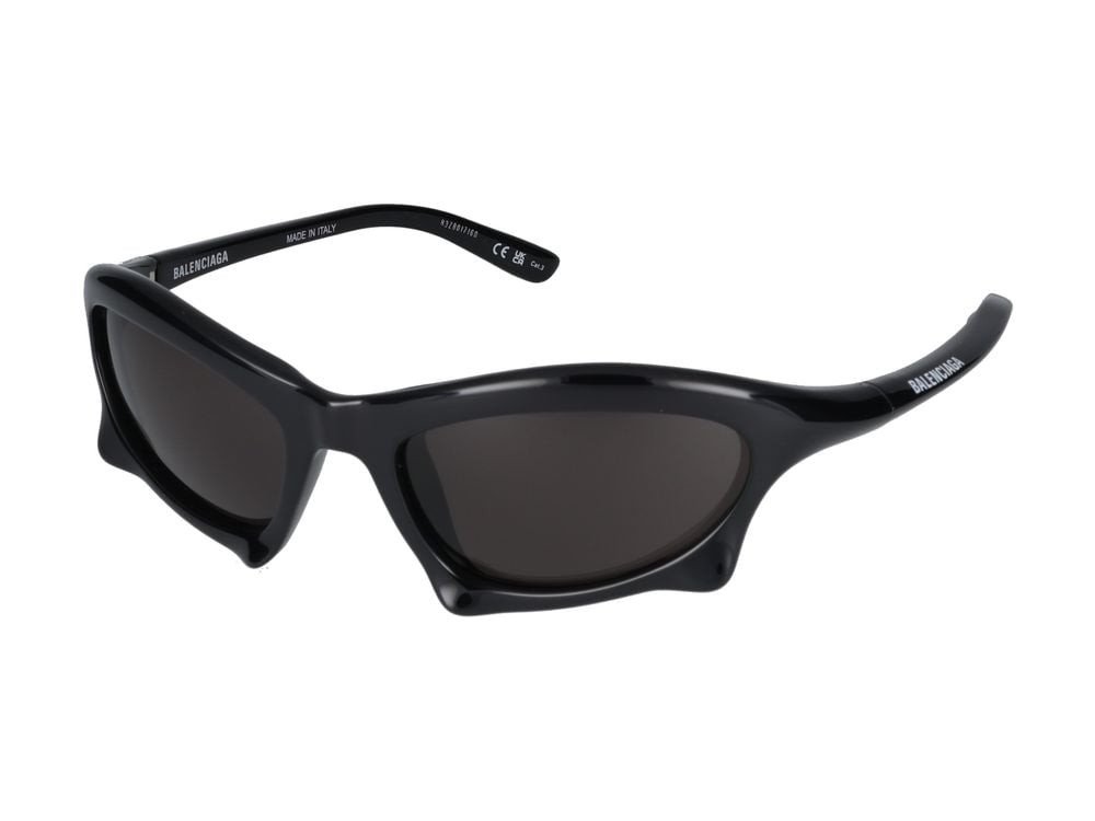 Balenciaga Black Bold Angular Sunglasses Grijs