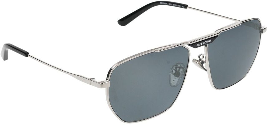 Balenciaga Silver BB0298SA Metal Frame Sunglasses Blauw