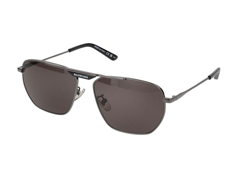 Balenciaga Grey BB0298SA Metal Sunglasses Grijs
