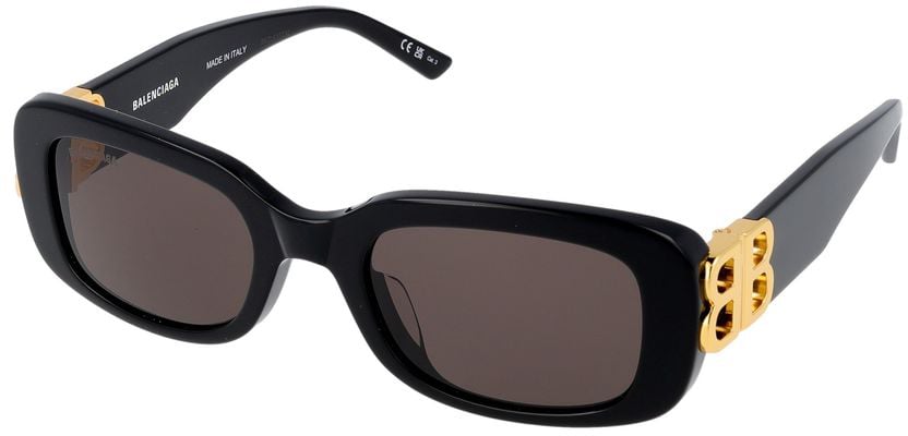 Balenciaga Sunglasses Bb0310Sk 001 Black Black Grey 53/22/140 Grijs