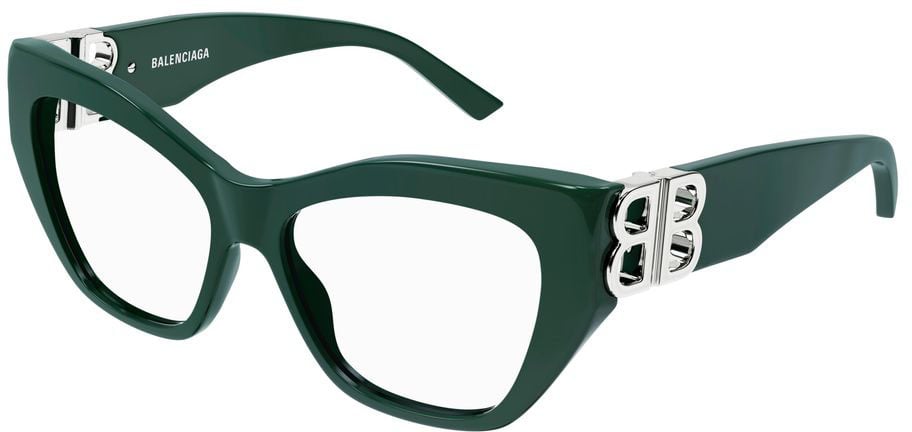 Balenciaga Eyeglasses Balenciaga BB0312O 004 green green transparent 53/15/135 Zwart