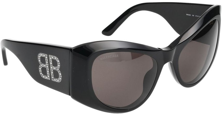 Balenciaga Sunglasses Balenciaga BB0393S 005 black black grey 57/21/145 Grijs