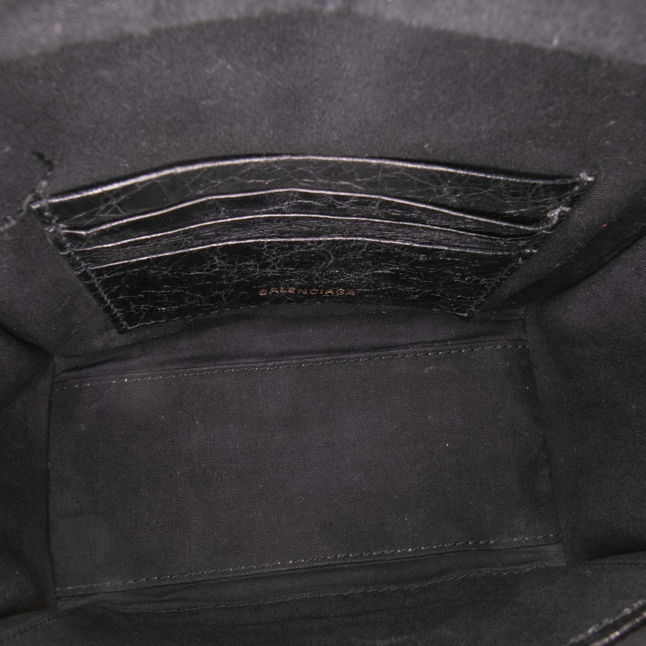 Balenciaga XXS Lambskin Bazar Shopper Satchel Zwart