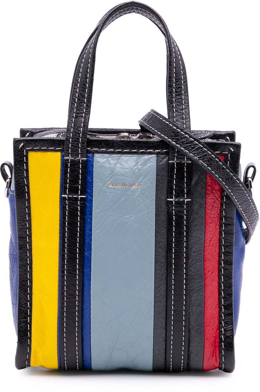 Balenciaga XXS Lambskin Bazar Shopper Satchel Zwart