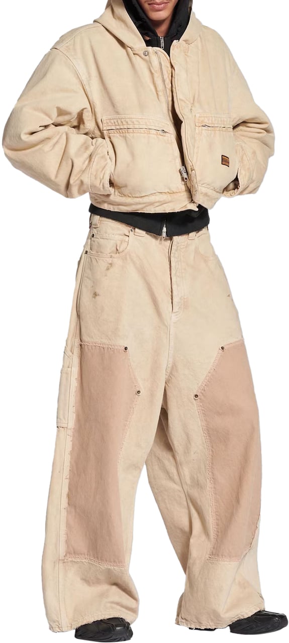 Balenciaga BIO ORGANIC DENIM WORKWEAR JACKET Beige
