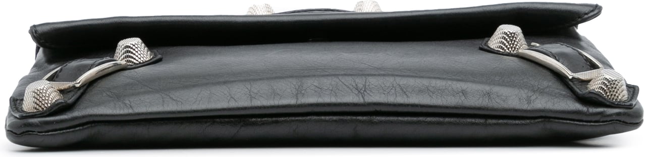 Balenciaga Lambskin Motocross Giant 21 Envelope Clutch Zwart