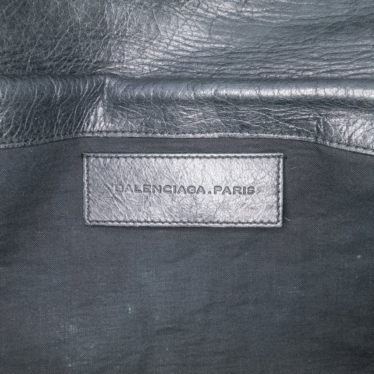 Balenciaga Lambskin Motocross Giant 21 Envelope Clutch Zwart