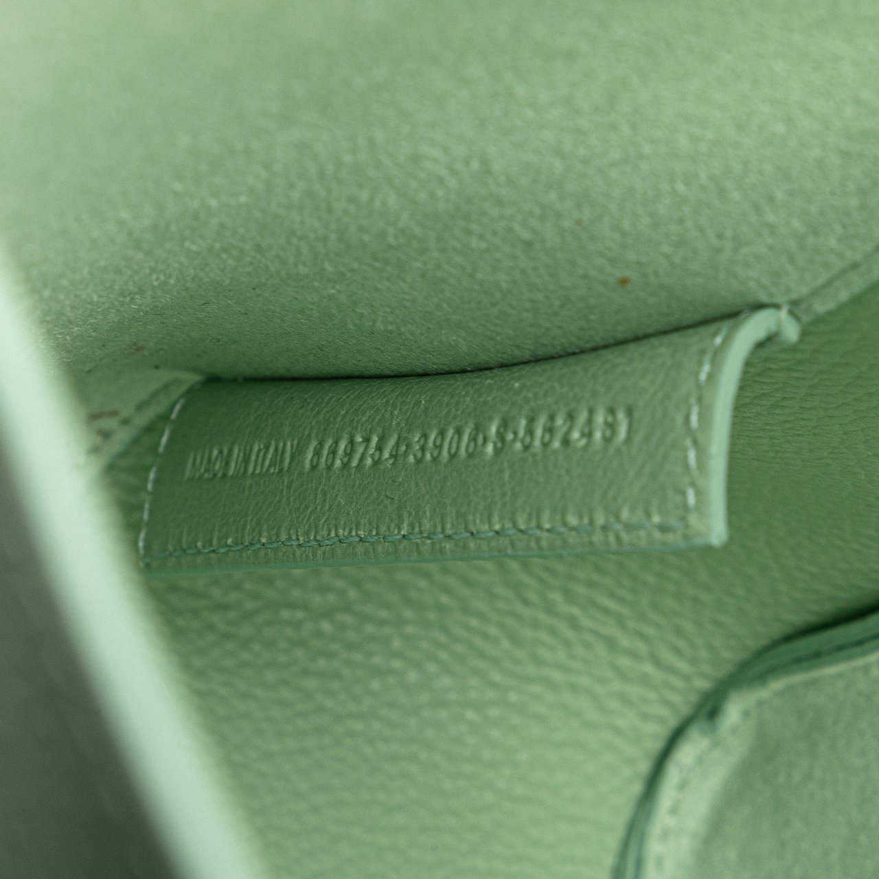 Balenciaga Pebbled Calfskin Tool 2.0 North South XS Tote Groen