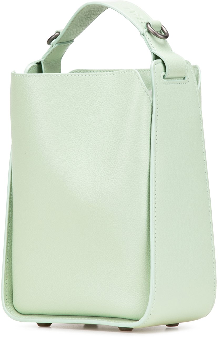 Balenciaga Pebbled Calfskin Tool 2.0 North South XS Tote Groen