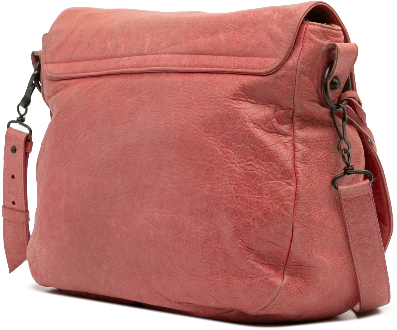 Balenciaga Lambskin Motocross Classic Folk Messenger Bag Roze