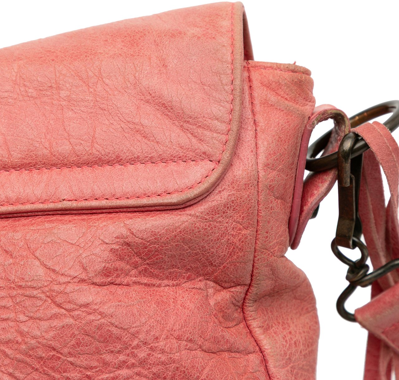 Balenciaga Lambskin Motocross Classic Folk Messenger Bag Roze