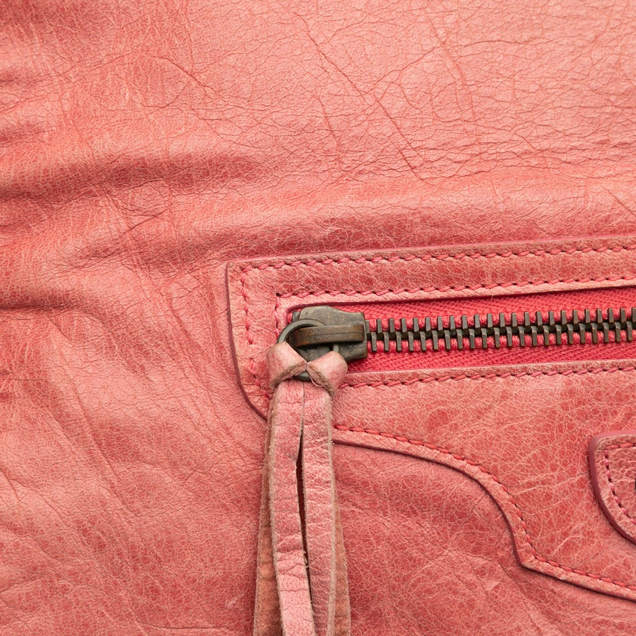 Balenciaga Lambskin Motocross Classic Folk Messenger Bag Roze