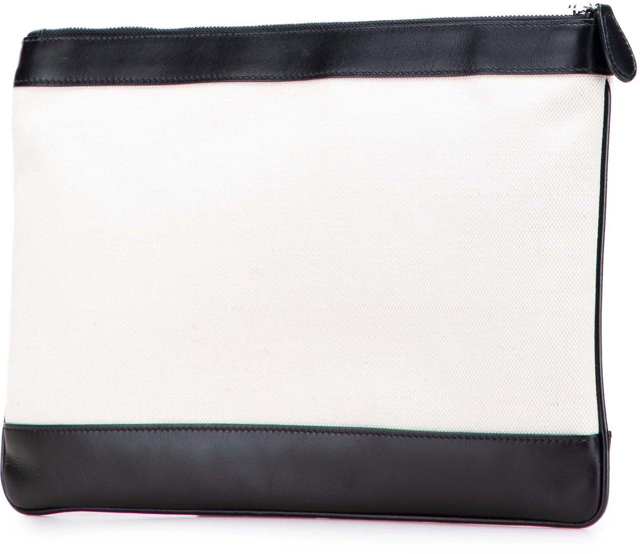 Balenciaga M Canvas Navy Clip Clutch Wit