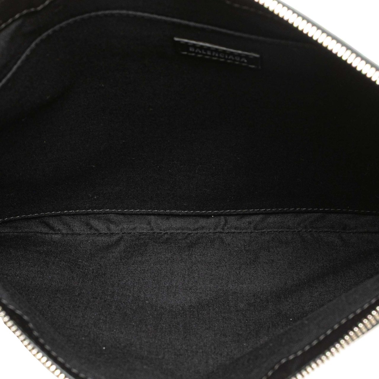 Balenciaga M Canvas Navy Clip Clutch Wit