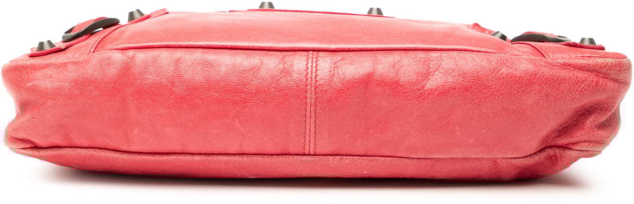 Balenciaga Lambskin Motocross Classic First Satchel Rood