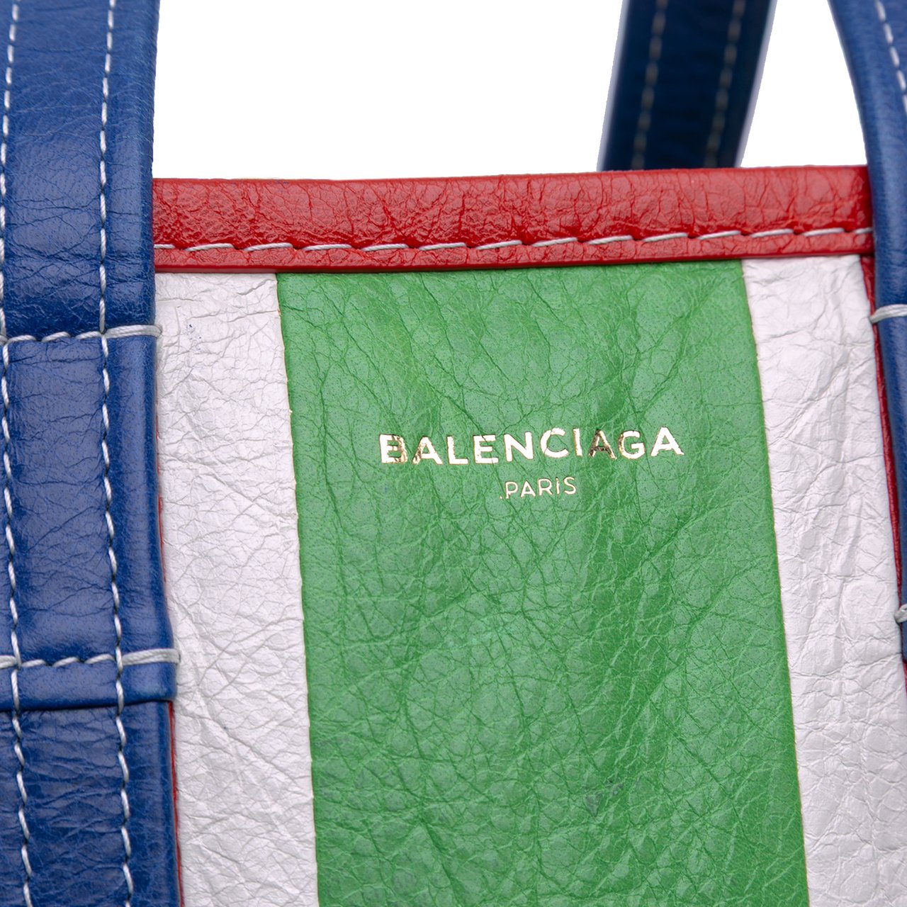 Balenciaga XS Lambskin Bazar Shopper Satchel Groen