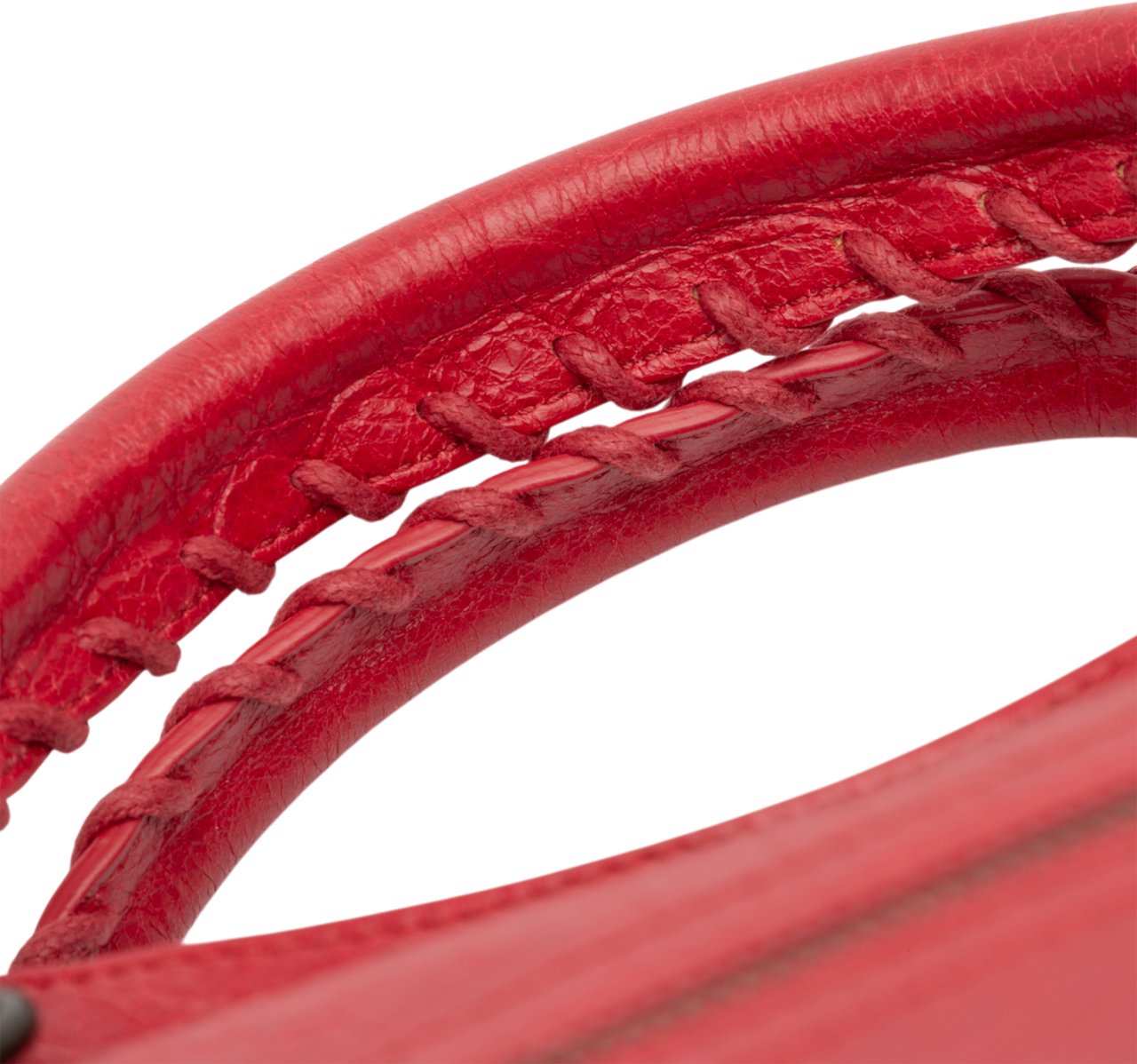 Balenciaga Medium Lambskin Motocross Classic City Satchel Rood