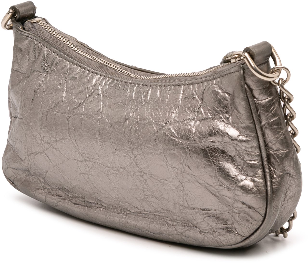 Balenciaga Mini Metallic Le Cagole Zilver