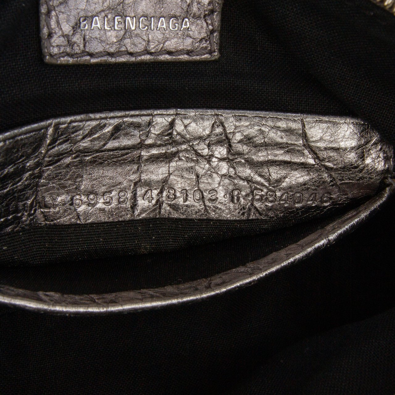 Balenciaga Mini Metallic Le Cagole Zilver