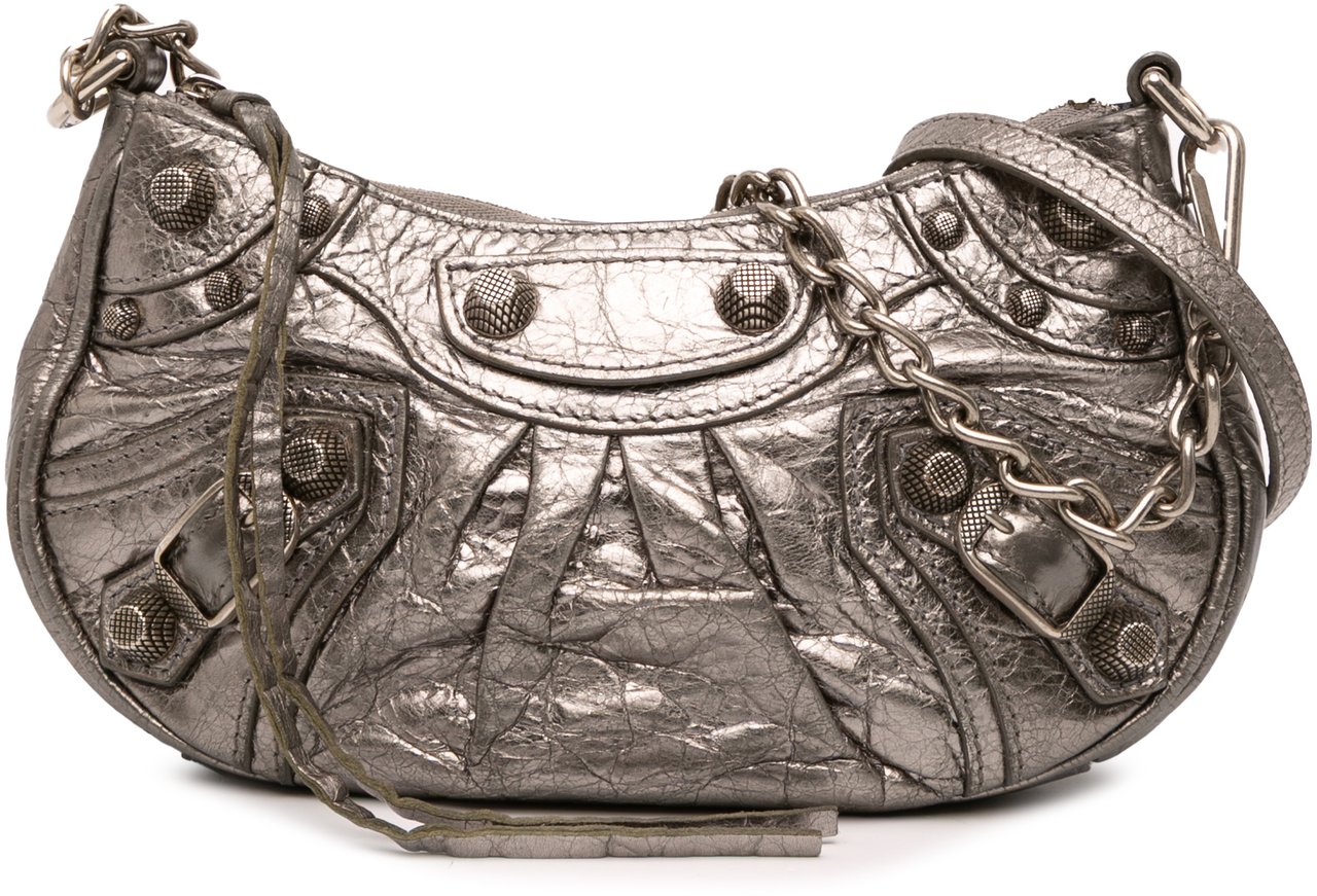 Balenciaga Mini Metallic Le Cagole Zilver