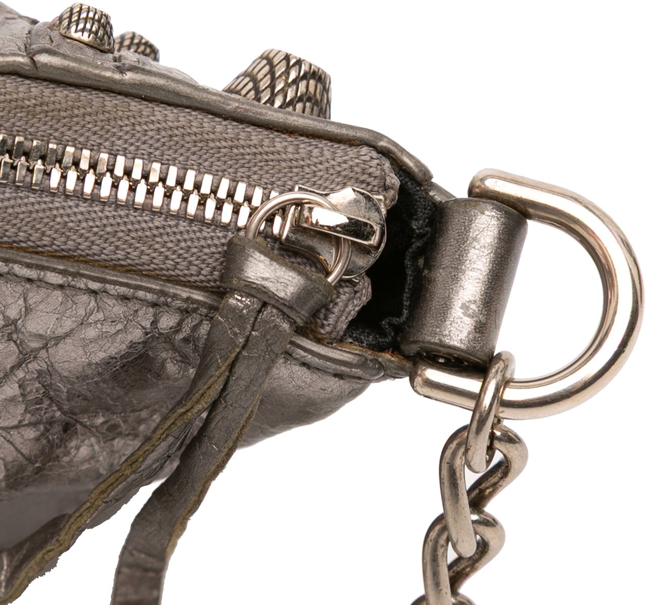 Balenciaga Mini Metallic Le Cagole Zilver