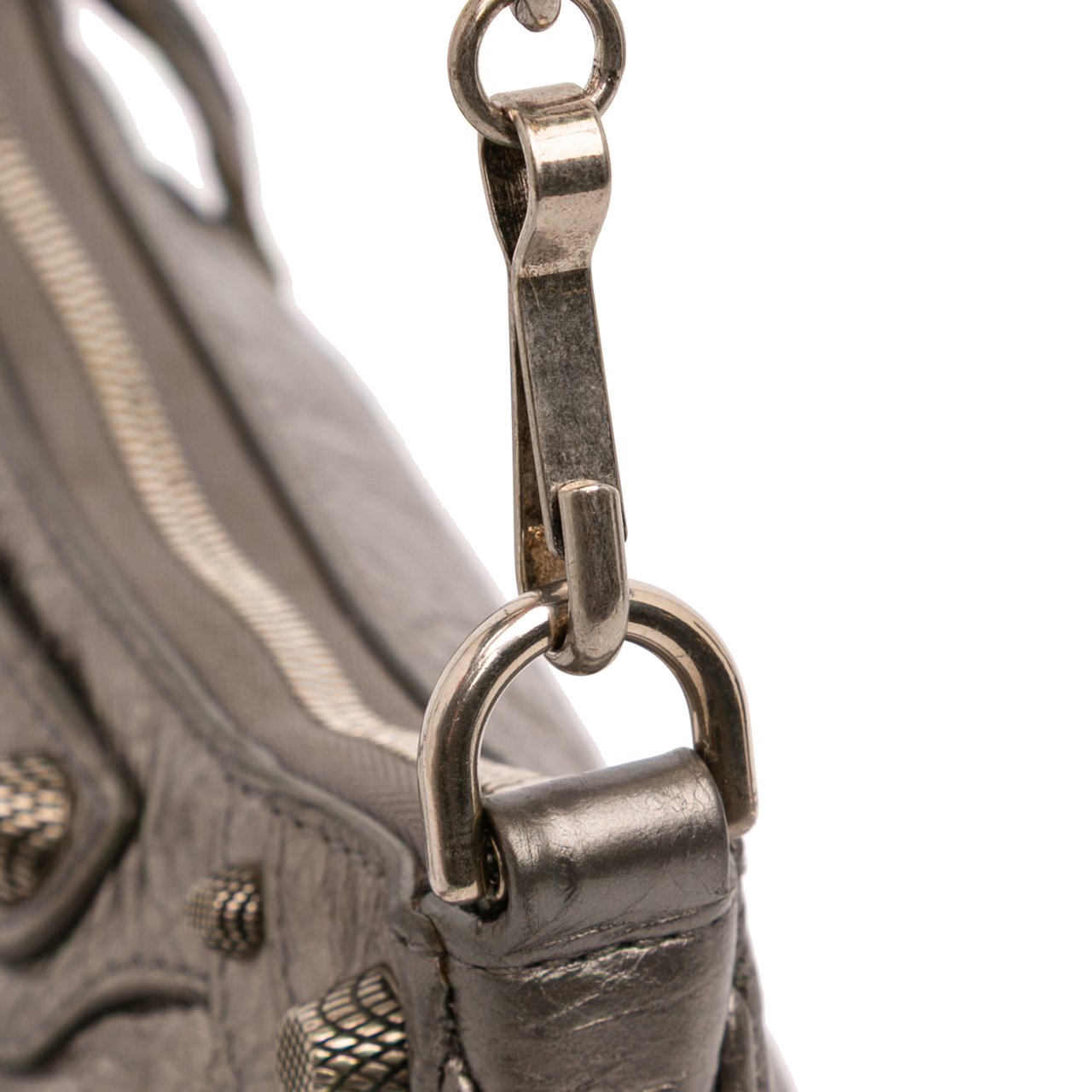 Balenciaga Mini Metallic Le Cagole Zilver