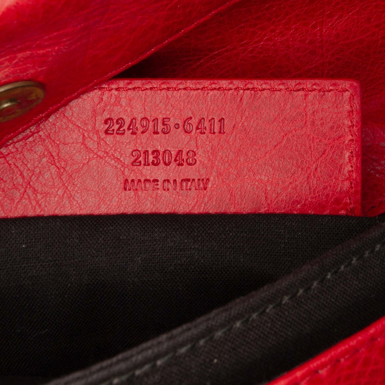 Balenciaga Lambskin Motocross Classic Envelope Clutch Rood