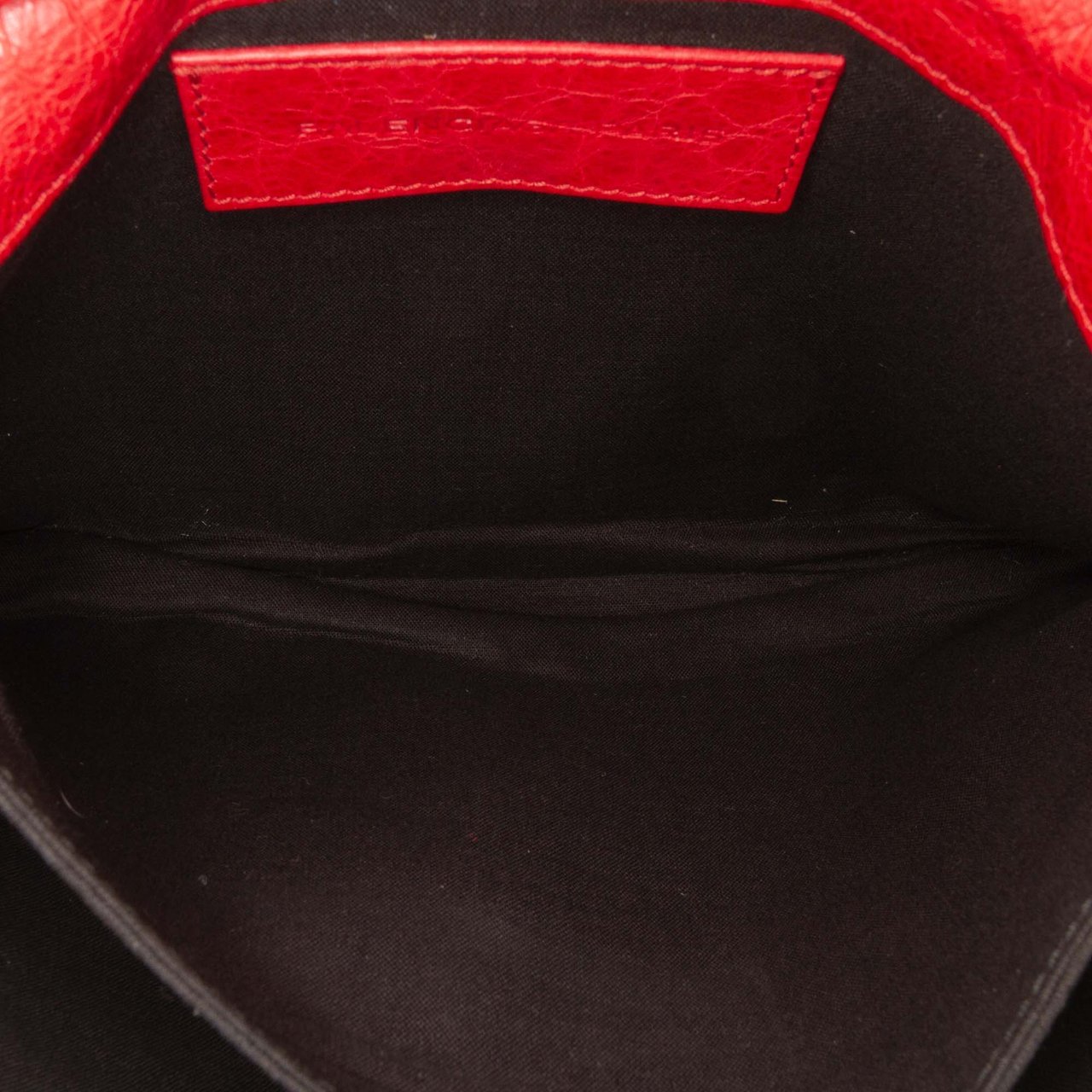Balenciaga Lambskin Motocross Classic Envelope Clutch Rood