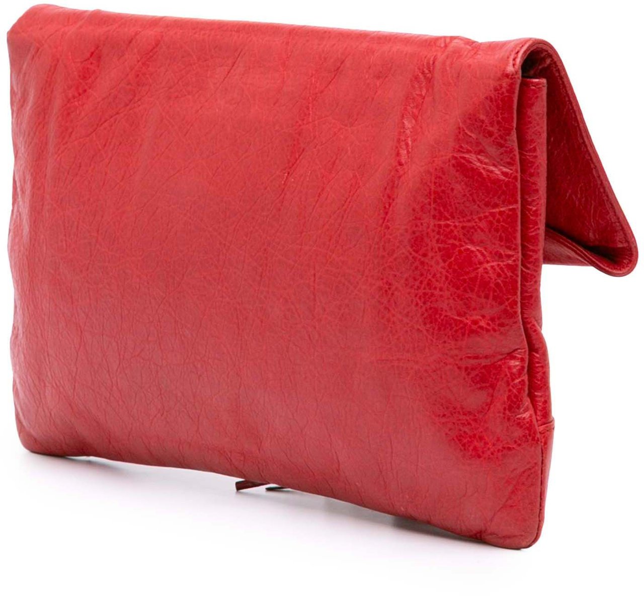 Balenciaga Lambskin Motocross Classic Envelope Clutch Rood