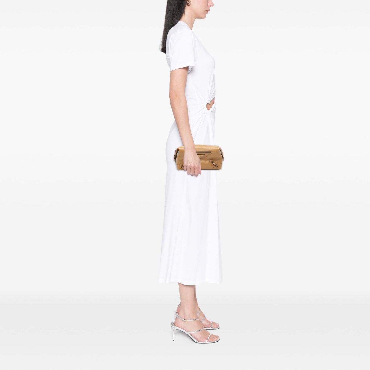 Balenciaga Lambskin Motocross Classic Toiletry Pouch Bruin