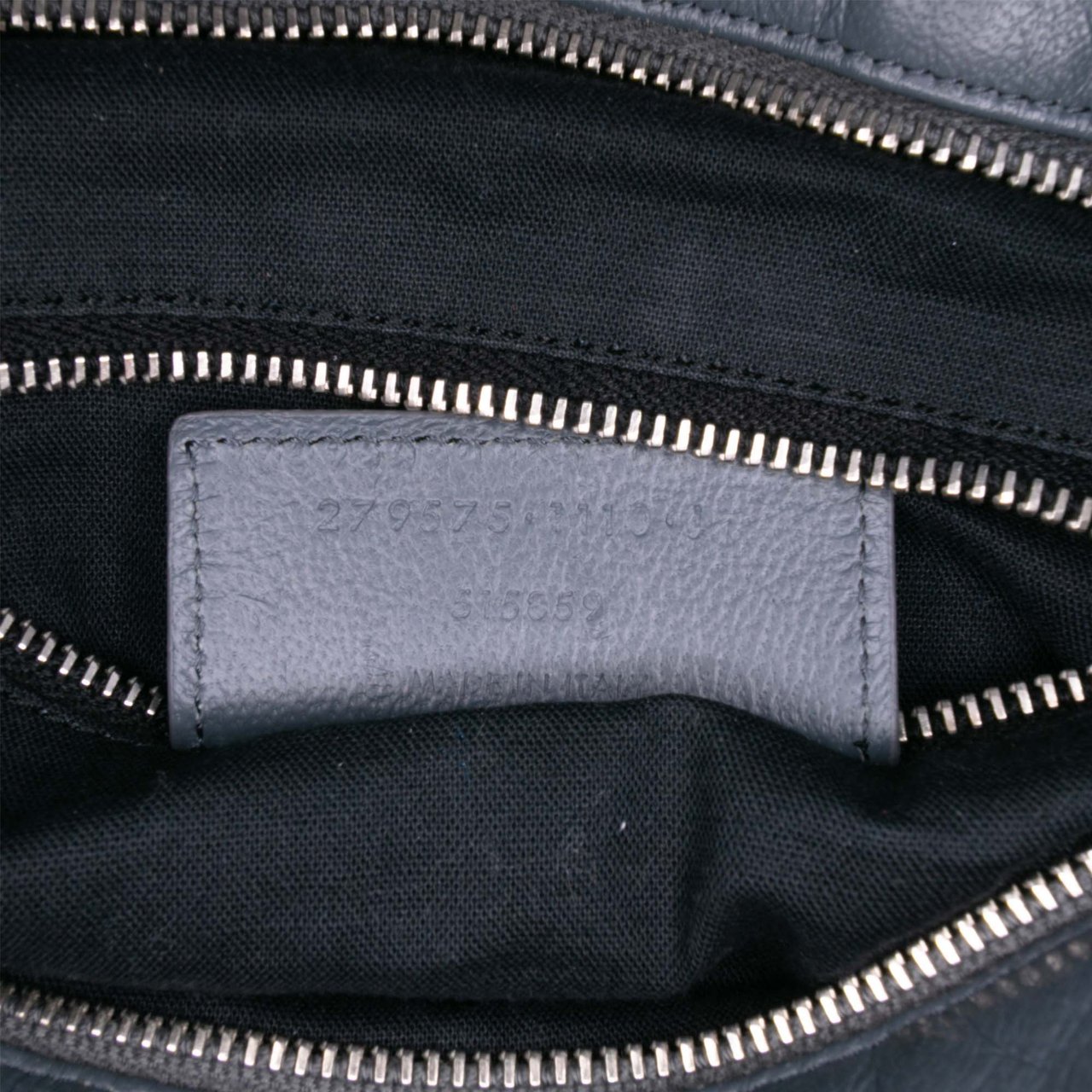 Balenciaga Lambskin Motocross Classic Riva Velo Satchel Blauw