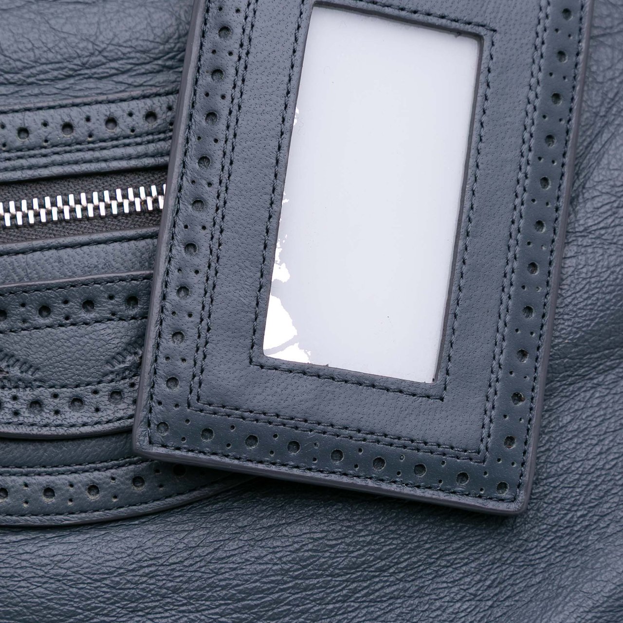 Balenciaga Lambskin Motocross Classic Riva Velo Satchel Blauw