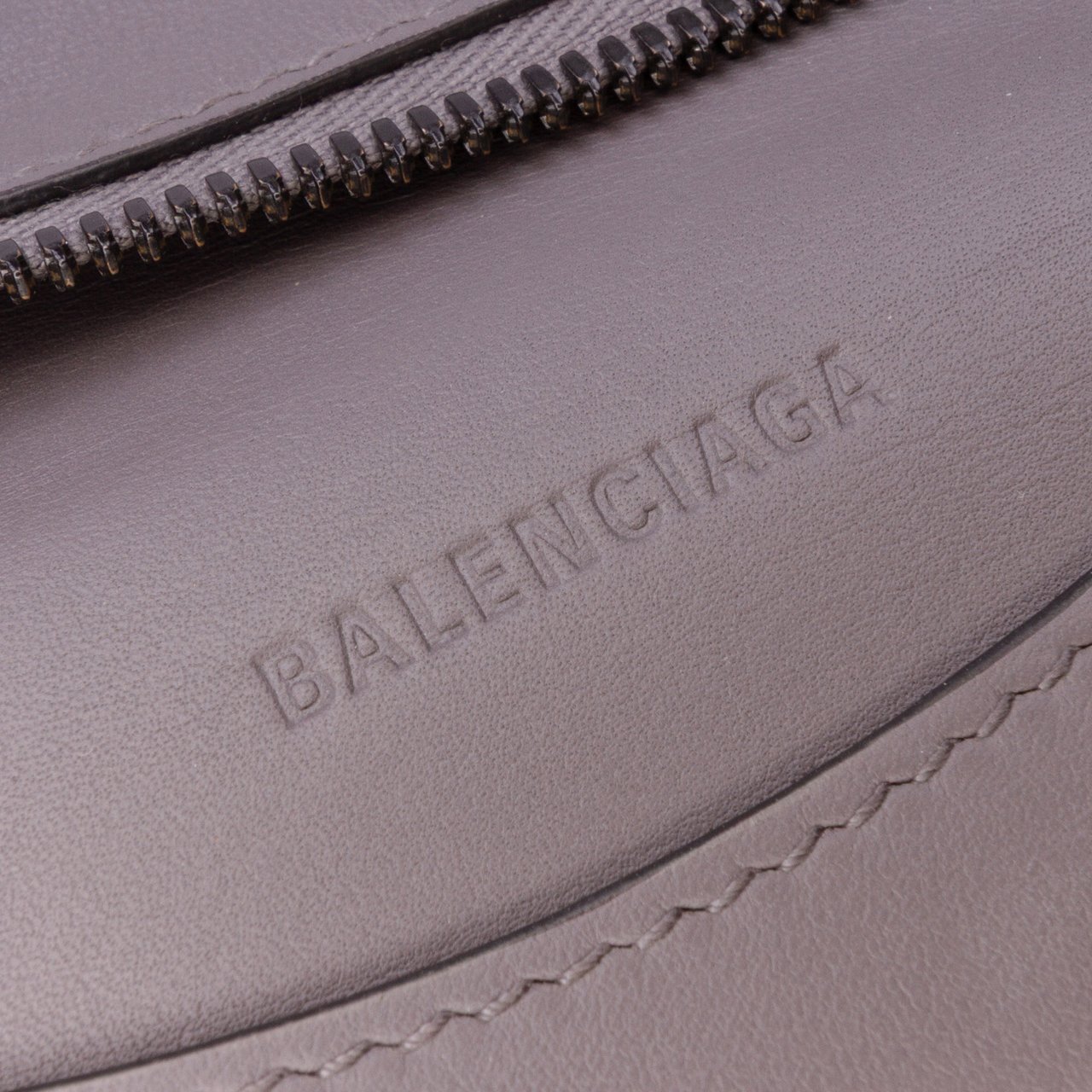 Balenciaga Small Smooth Calfskin Motocross Neo Classic City Satchel Grijs