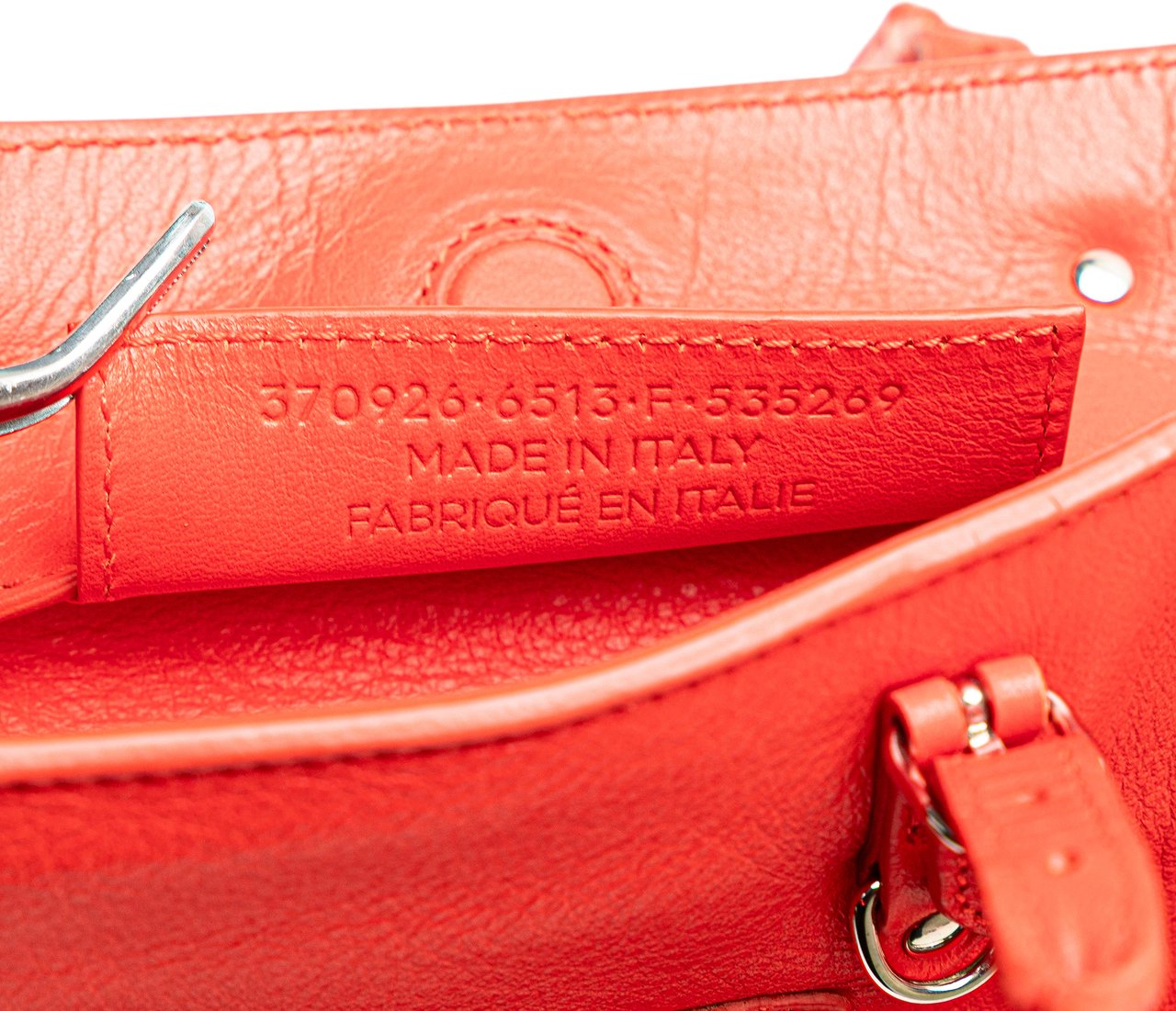 Balenciaga Mini Leather Papier A6 Zip Around Satchel Rood