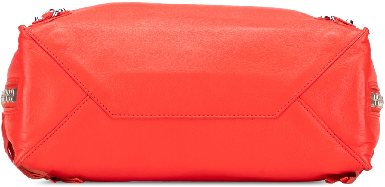 Balenciaga Mini Leather Papier A6 Zip Around Satchel Rood