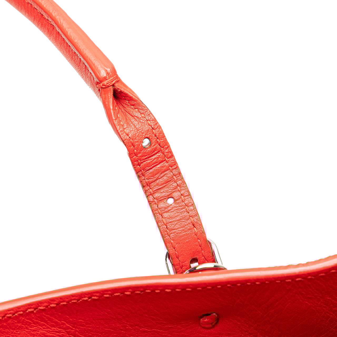 Balenciaga Mini Leather Papier A6 Zip Around Satchel Rood