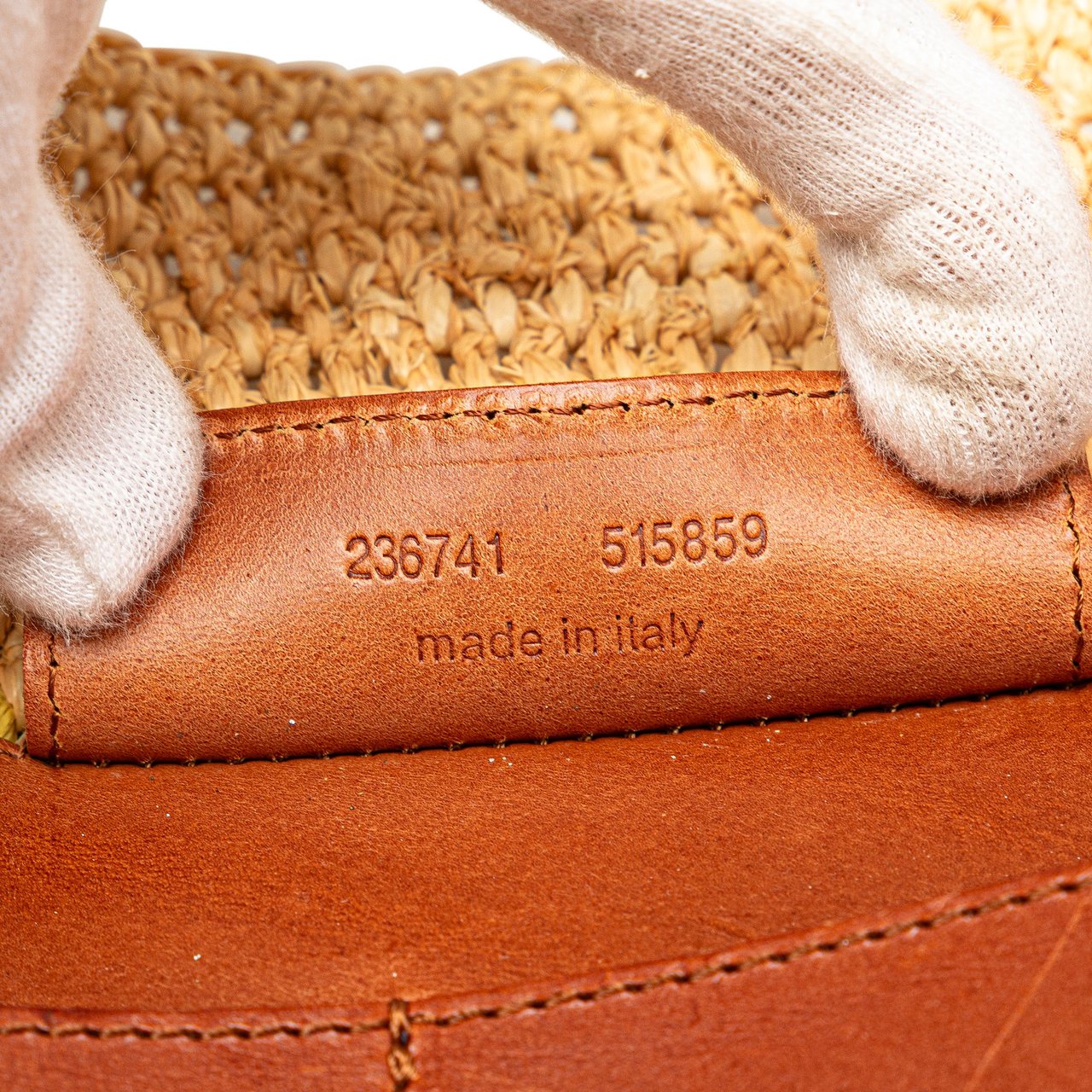 Balenciaga Raffia Motocross Classic Panier Basket Tote Bruin