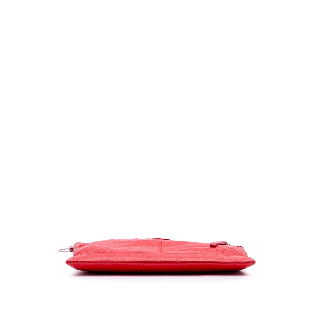 Balenciaga Lambskin Motocross Classic Clip M Clutch Rood