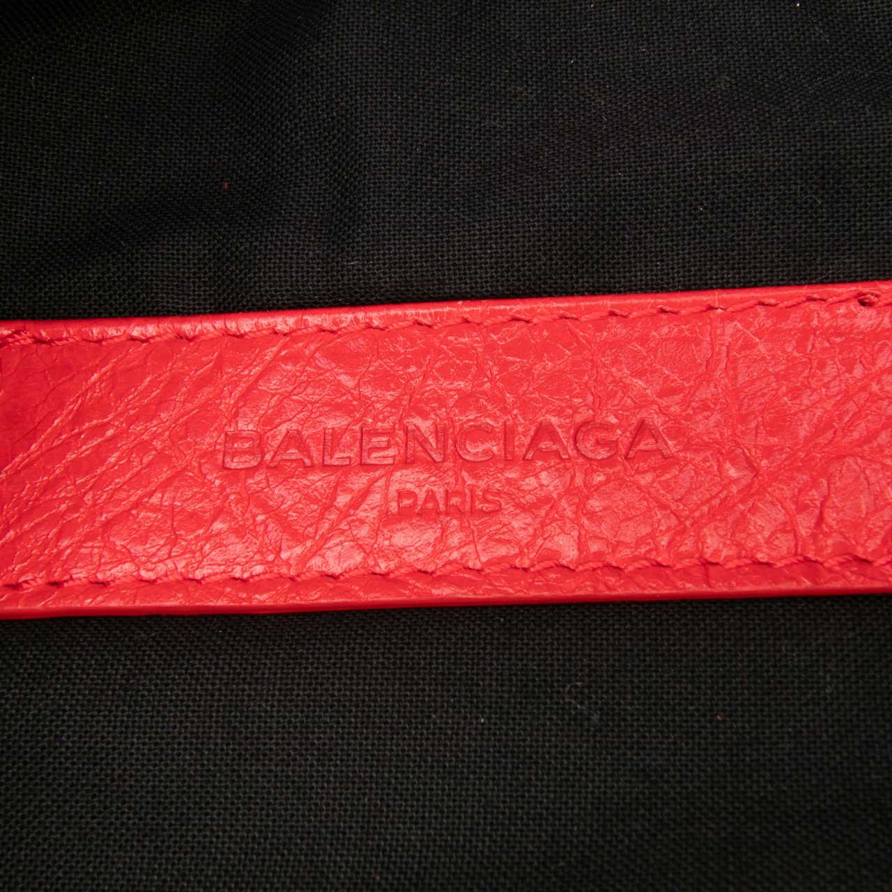 Balenciaga Lambskin Motocross Classic Clip M Clutch Rood