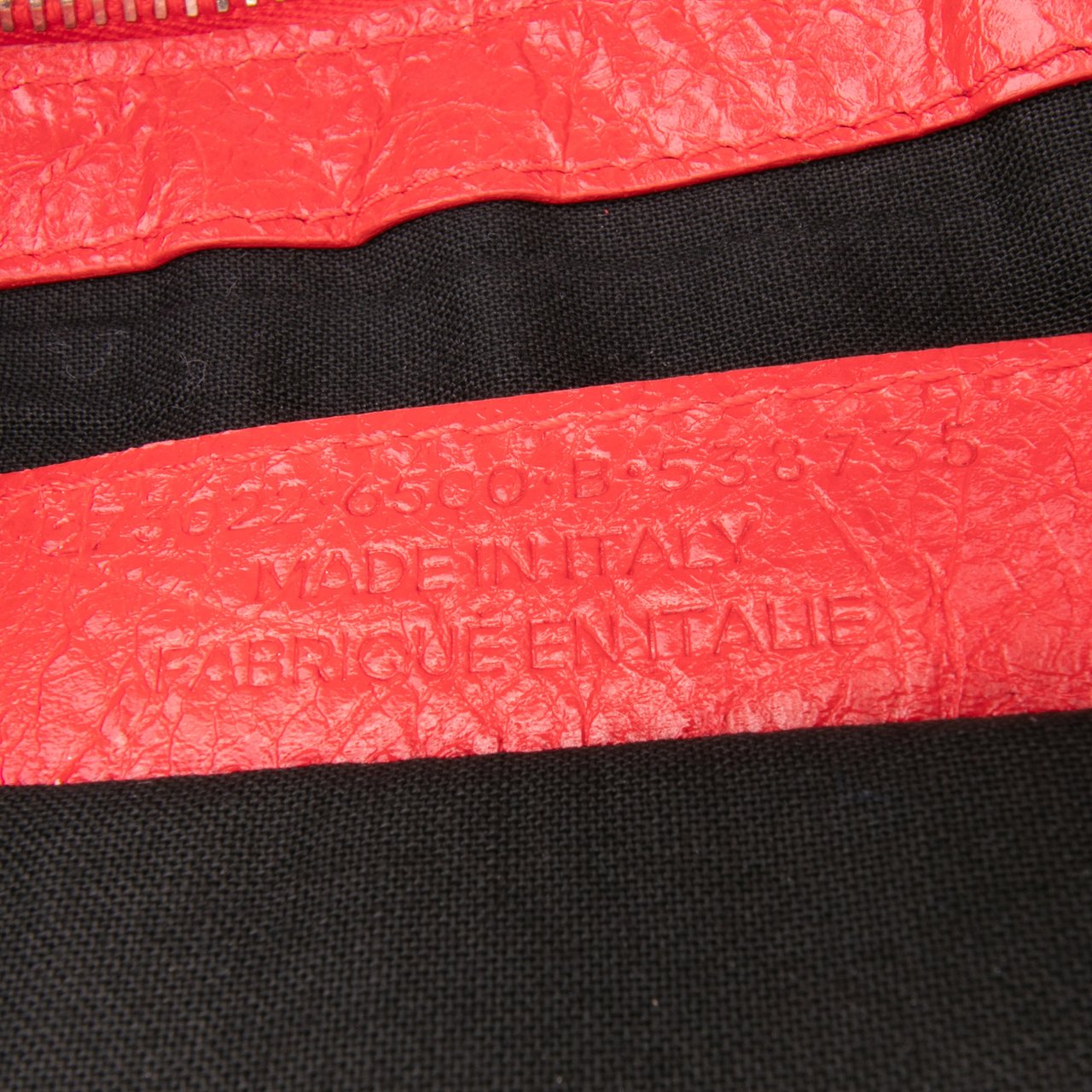Balenciaga Lambskin Motocross Classic Clip M Clutch Rood