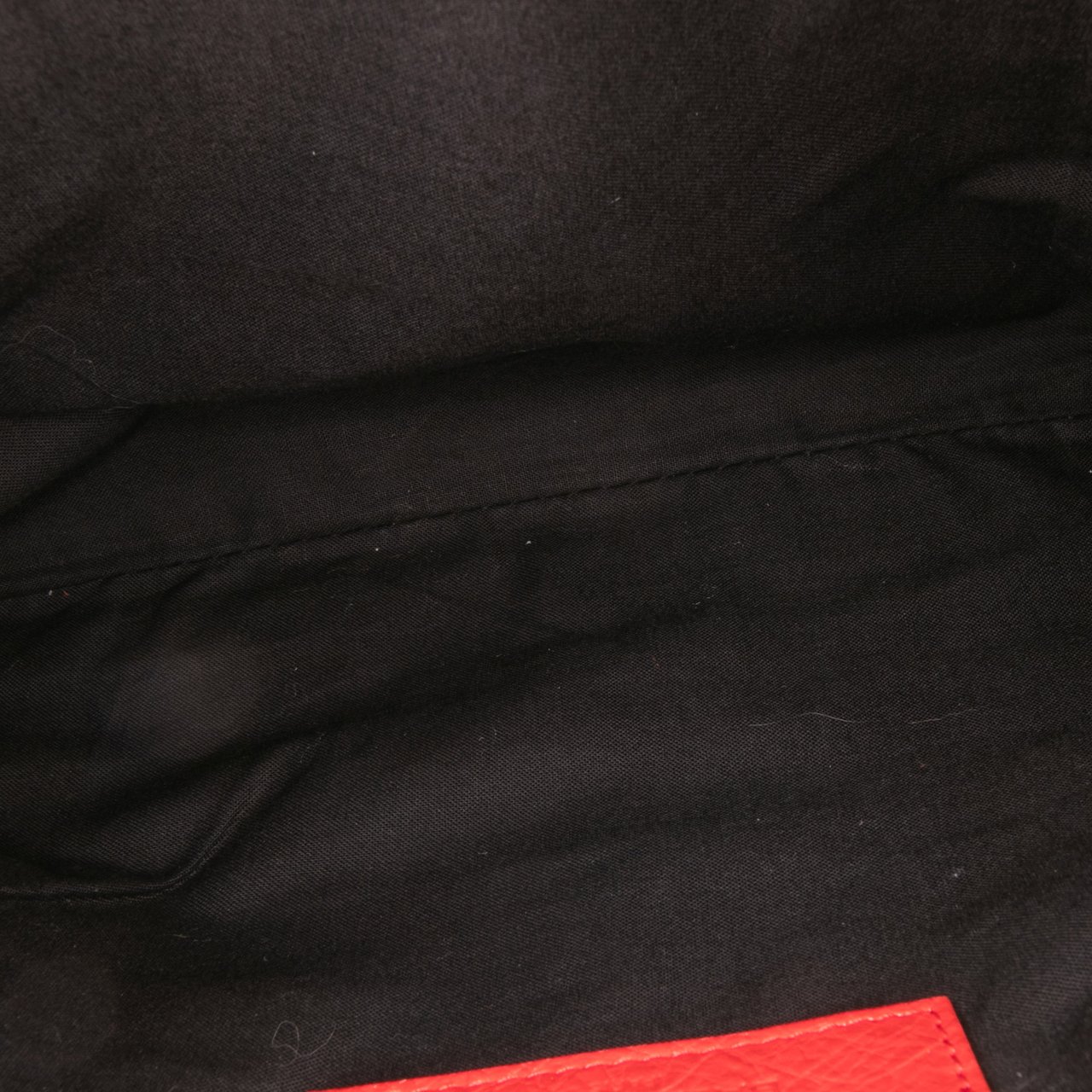 Balenciaga Lambskin Motocross Classic Clip M Clutch Rood