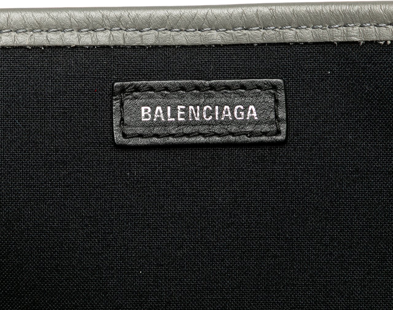Balenciaga Canvas Navy Cabas Tote S Wit