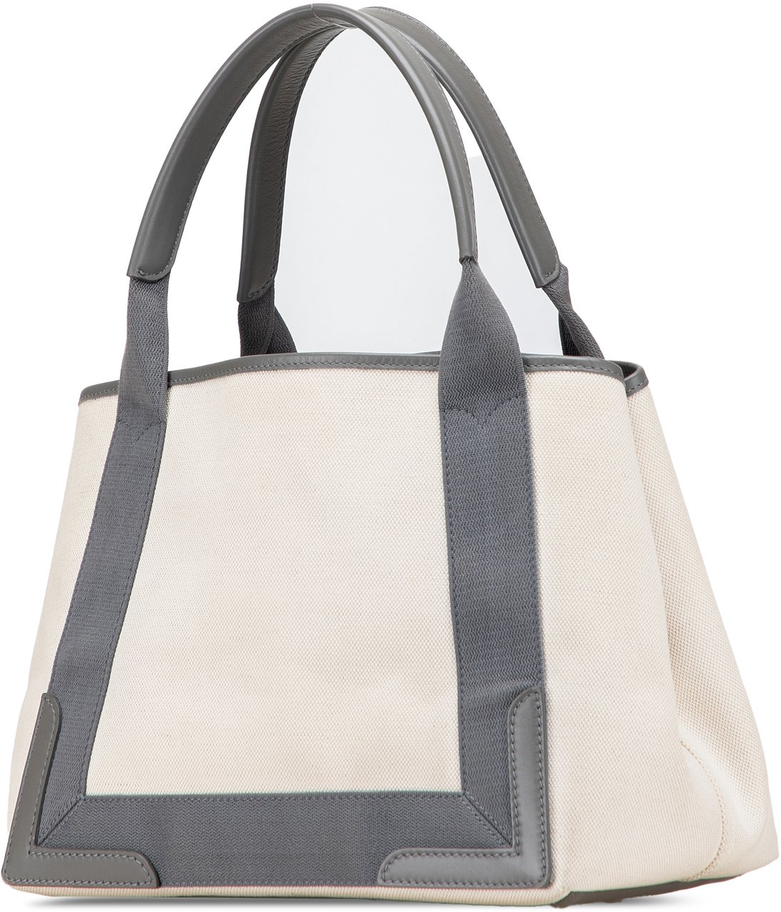 Balenciaga Canvas Navy Cabas Tote S Wit